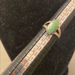 Green Stone Silver Ring